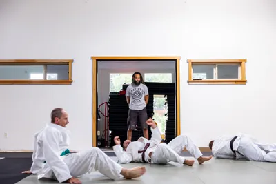 James Vanderwelt, martial arts fighter and trainer, spends time at the Hive, a mixed-use facility he is creating to provide an affordable meeting/performance/training space for members of the underserved BIPOC community in and around Port Townsend, Washington, on July 25, 2023.